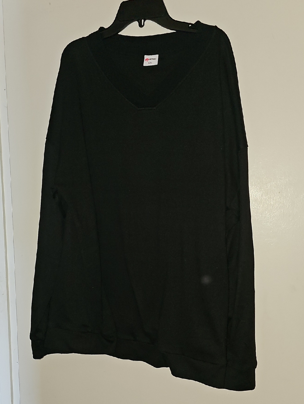 Women's Black V-Neck Sweater by Jerzees
